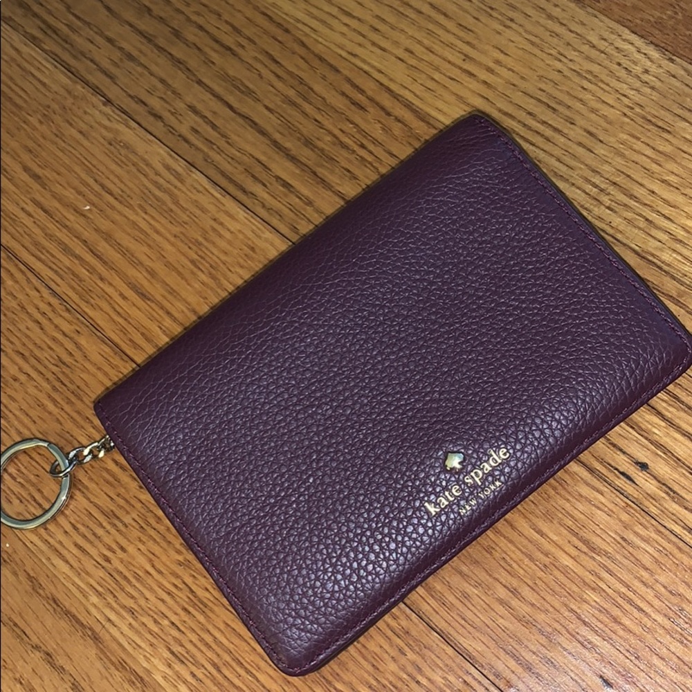 Kate Spade leather wallet with removable keychain